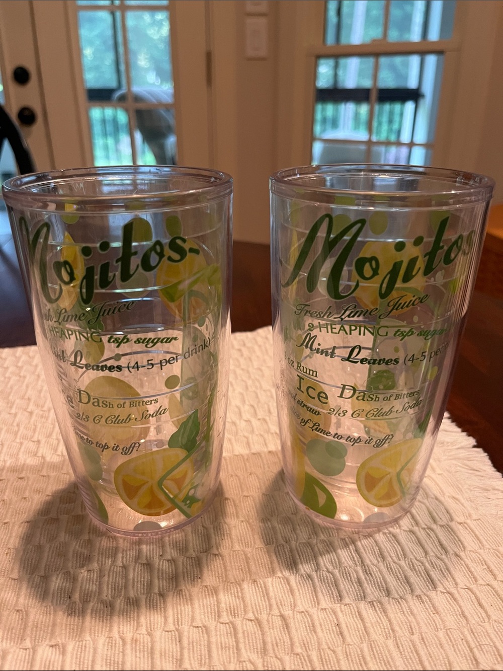 tervis Mojitos Acrylic Tumbler Pair with Lime and Yellow Citrus Design